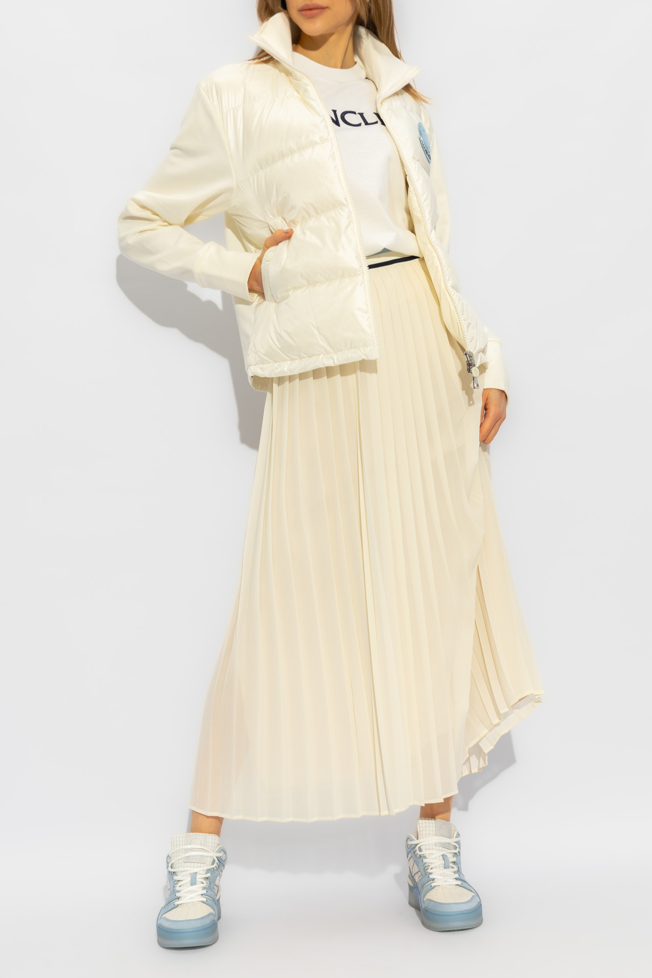 Cream 'Gonna' pleated skirt Moncler - Vitkac AS